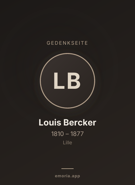 Gedenkportrait von Louis Bercker