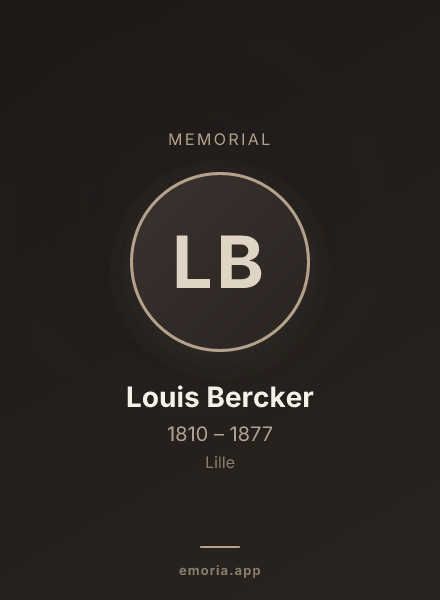 Memorial portrait of Louis Bercker