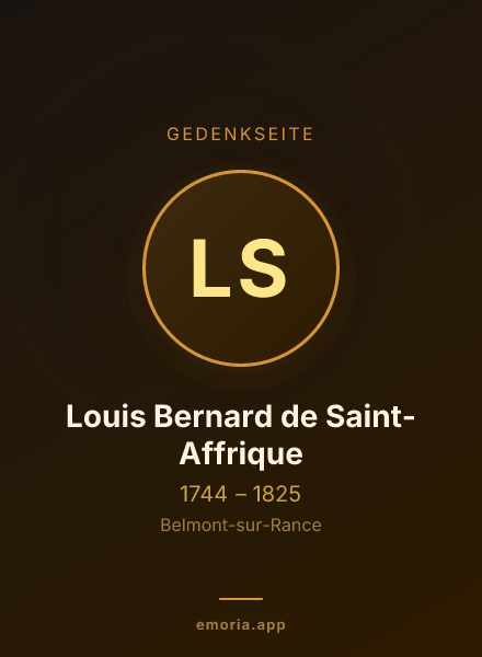 Gedenkportrait von Louis Bernard de Saint-Affrique