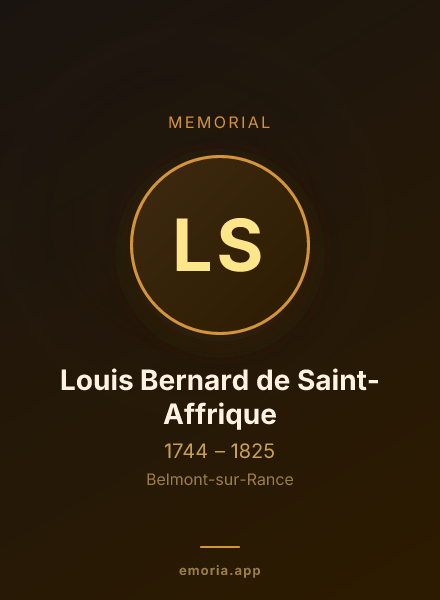 Memorial portrait of Louis Bernard de Saint-Affrique