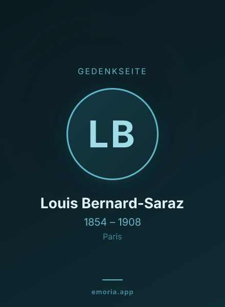 Gedenkportrait von Louis Bernard-Saraz