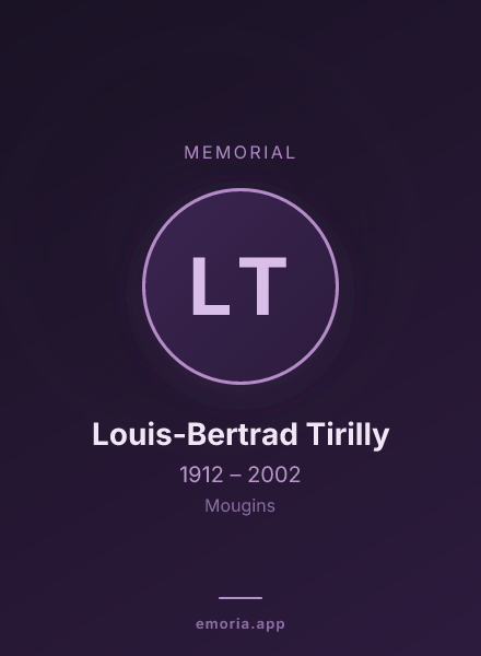 Memorial portrait of Louis-Bertrad Tirilly