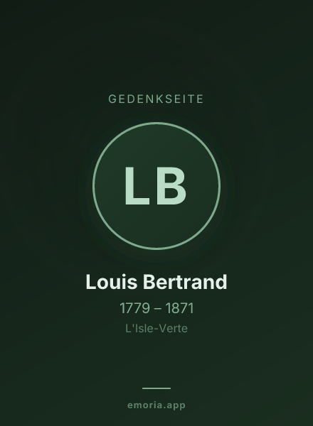 Gedenkportrait von Louis Bertrand