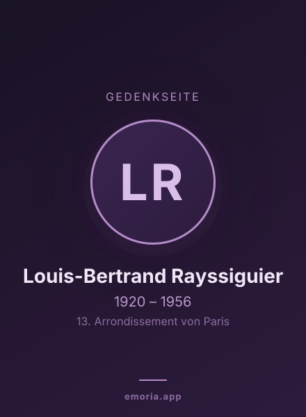 Gedenkportrait von Louis-Bertrand Rayssiguier