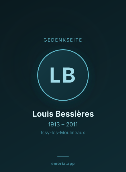 Gedenkportrait von Louis Bessières