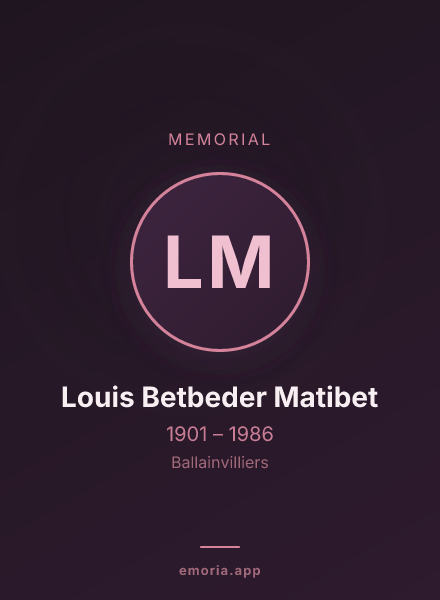 Memorial portrait of Louis Betbeder Matibet