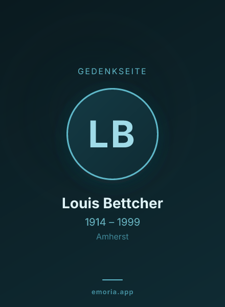 Gedenkportrait von Louis Bettcher