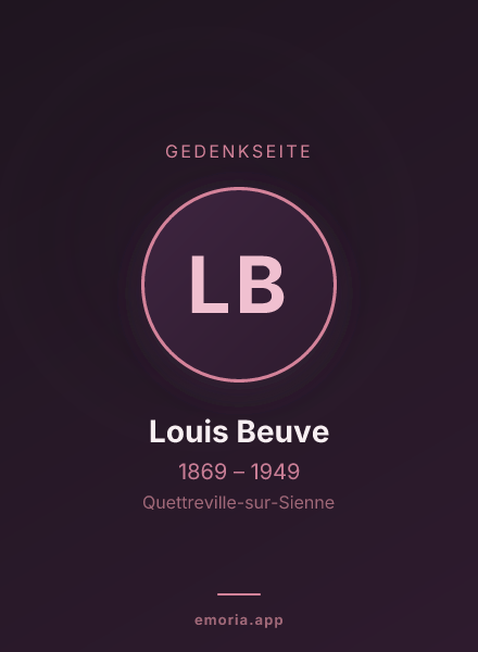 Gedenkportrait von Louis Beuve