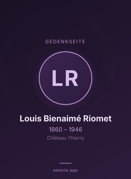 Gedenkportrait von Louis Bienaimé Riomet
