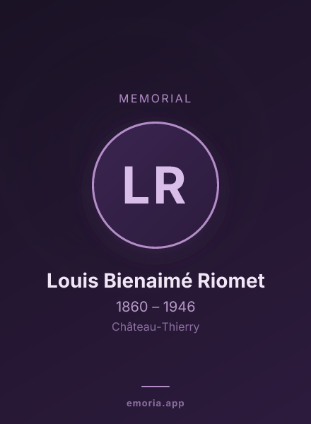 Memorial portrait of Louis Bienaimé Riomet