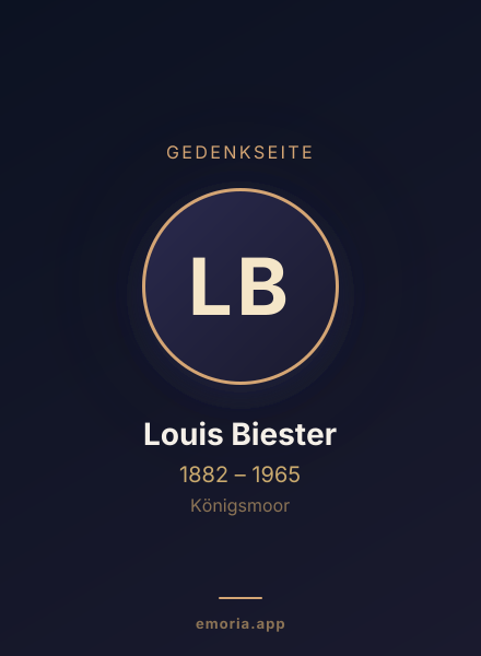 Gedenkportrait von Louis Biester