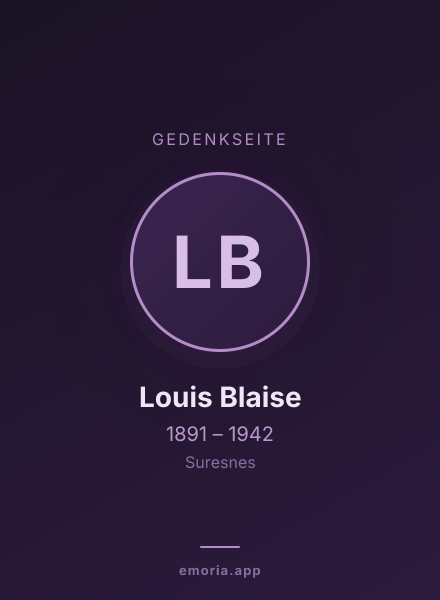 Gedenkportrait von Louis Blaise