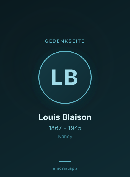 Gedenkportrait von Louis Blaison