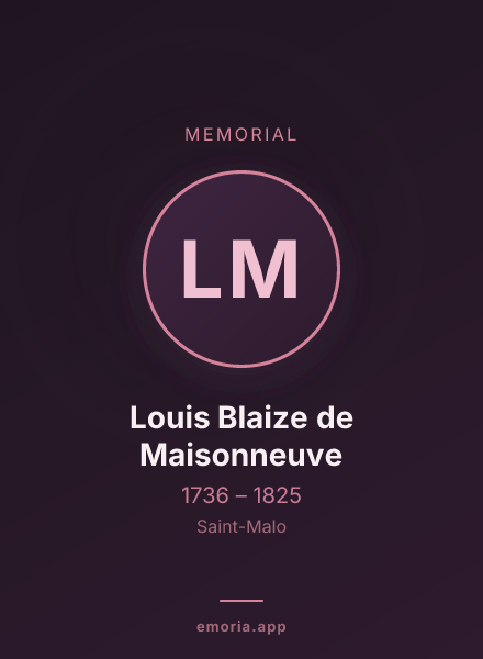 Memorial portrait of Louis Blaize de Maisonneuve