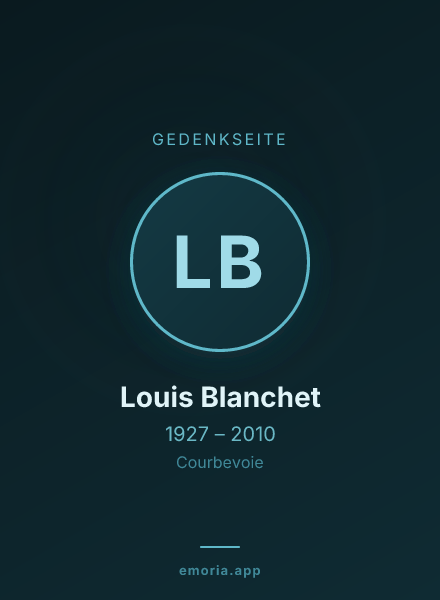 Gedenkportrait von Louis Blanchet