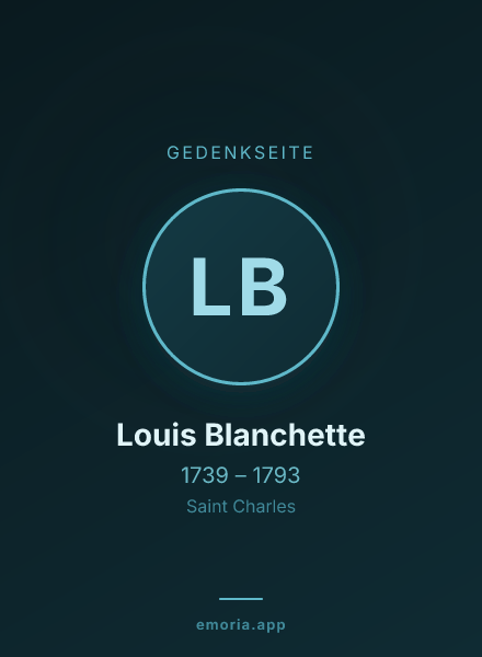 Gedenkportrait von Louis Blanchette