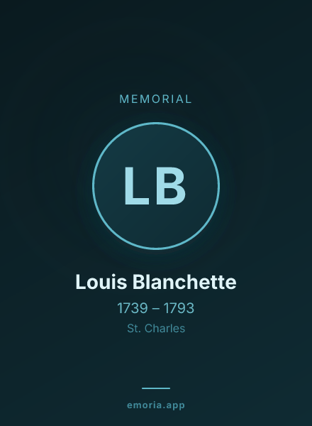 Memorial portrait of Louis Blanchette