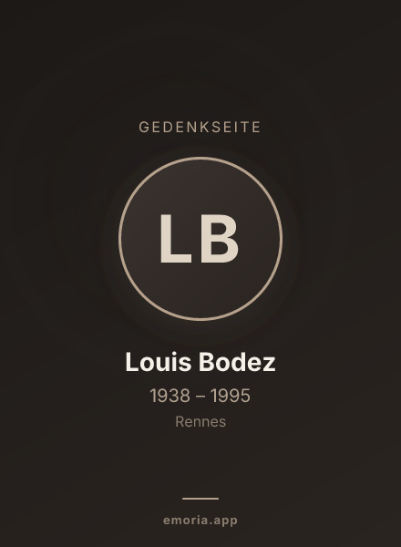 Gedenkportrait von Louis Bodez
