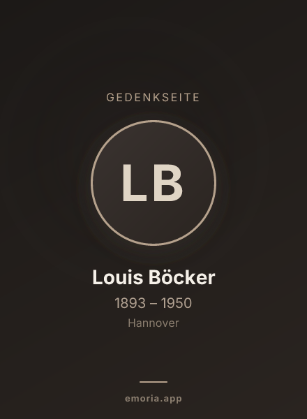 Gedenkportrait von Louis Böcker