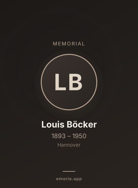 Memorial portrait of Louis Böcker