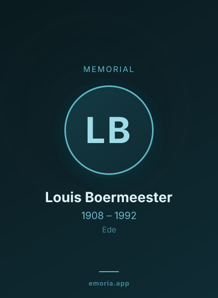 Memorial portrait of Louis Boermeester