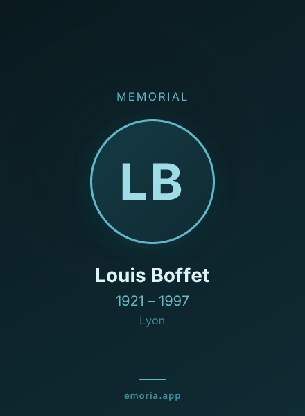 Memorial portrait of Louis Boffet