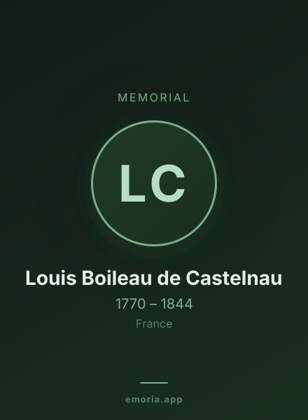 Memorial portrait of Louis Boileau de Castelnau