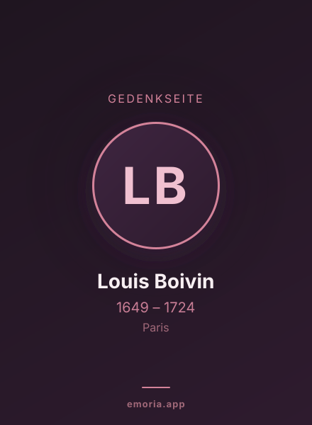 Gedenkportrait von Louis Boivin