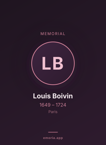 Memorial portrait of Louis Boivin