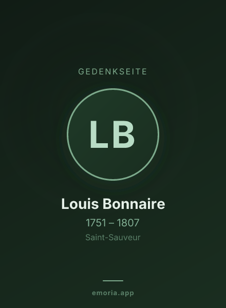 Gedenkportrait von Louis Bonnaire