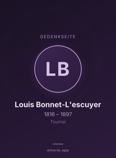 Gedenkportrait von Louis Bonnet-L'escuyer
