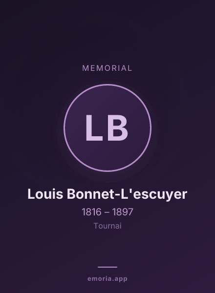 Memorial portrait of Louis Bonnet-L'escuyer