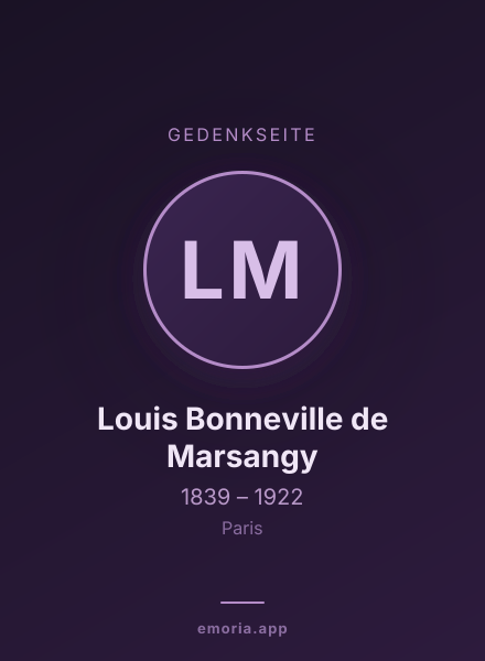 Gedenkportrait von Louis Bonneville de Marsangy