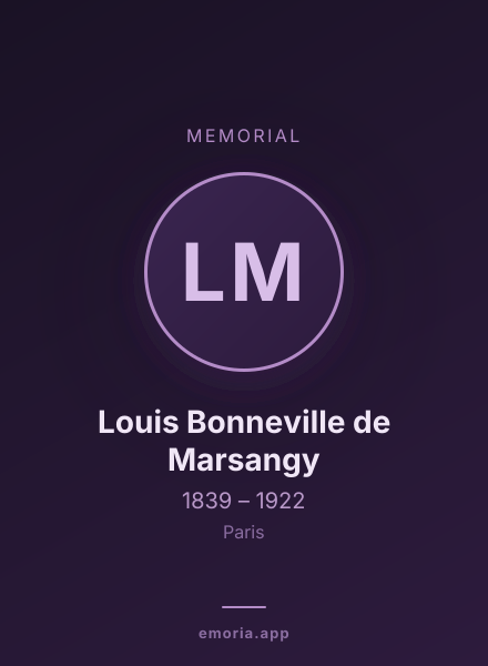 Memorial portrait of Louis Bonneville de Marsangy