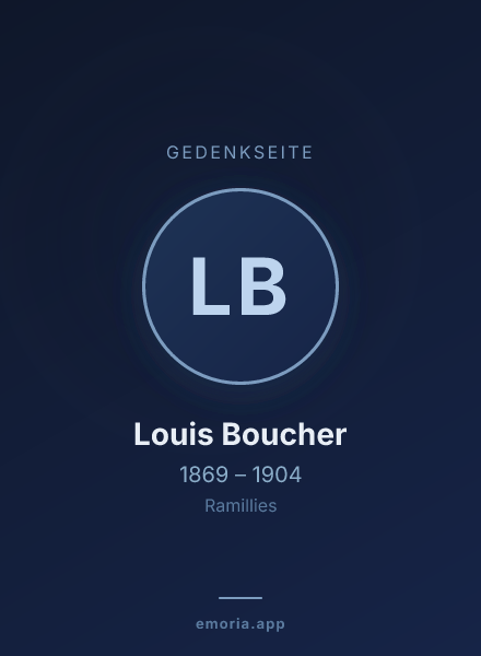 Gedenkportrait von Louis Boucher