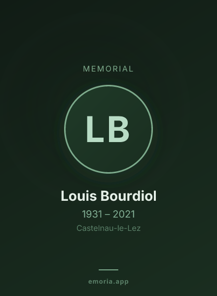 Memorial portrait of Louis Bourdiol