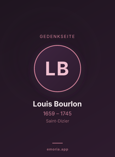 Gedenkportrait von Louis Bourlon