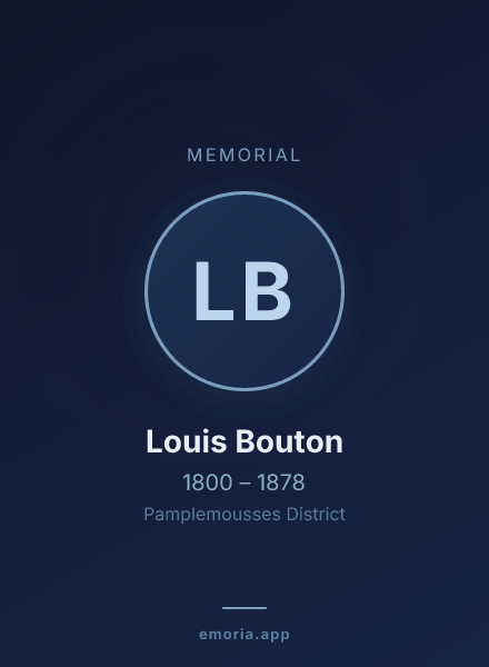 Memorial portrait of Louis Bouton