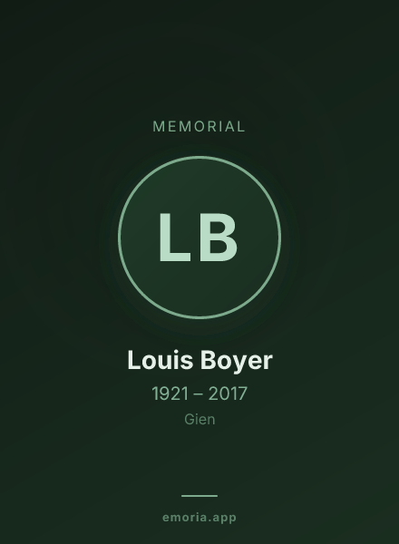 Memorial portrait of Louis Boyer