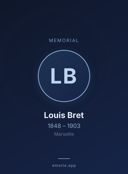 Memorial portrait of Louis Bret