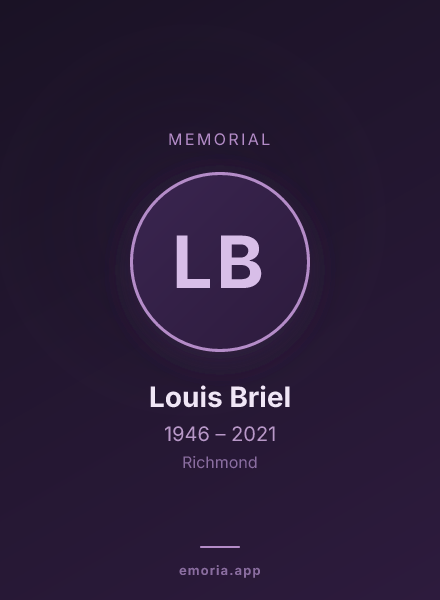 Memorial portrait of Louis Briel