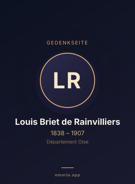 Gedenkportrait von Louis Briet de Rainvilliers