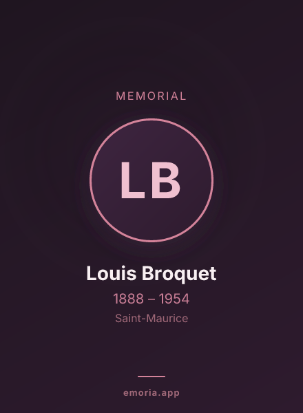 Memorial portrait of Louis Broquet