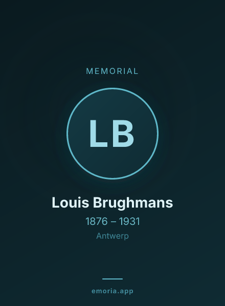 Memorial portrait of Louis Brughmans