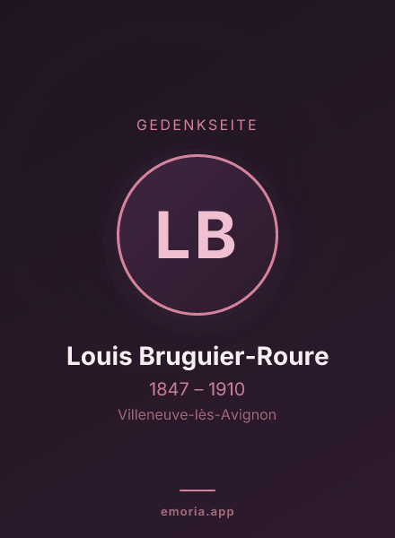 Gedenkportrait von Louis Bruguier-Roure