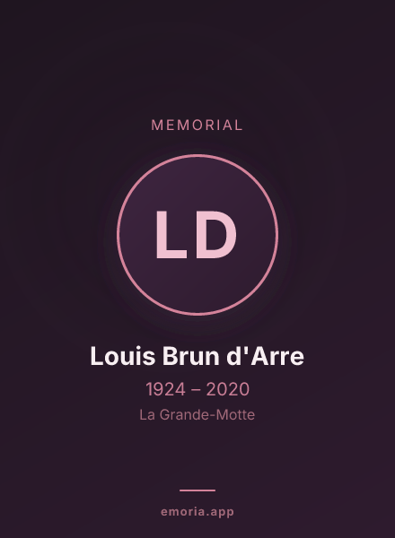 Memorial portrait of Louis Brun d'Arre