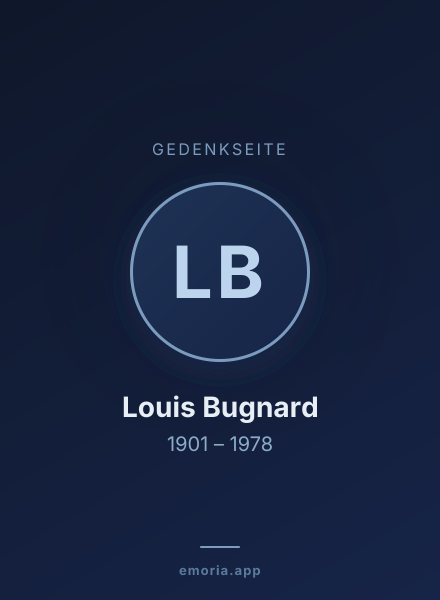 Gedenkportrait von Louis Bugnard