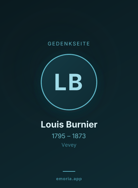 Gedenkportrait von Louis Burnier
