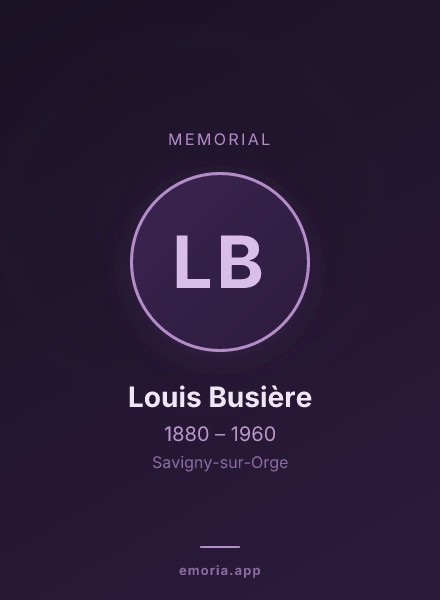 Memorial portrait of Louis Busière