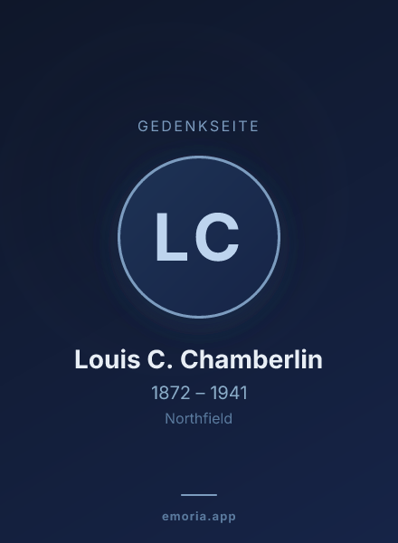Gedenkportrait von Louis C. Chamberlin
